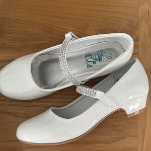 White Patent Leather Kids Dress Shoes